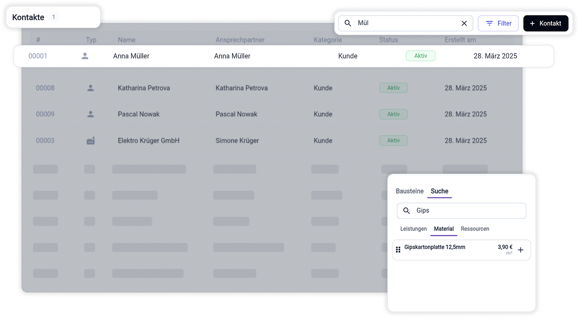Intelligente Suche & Filter