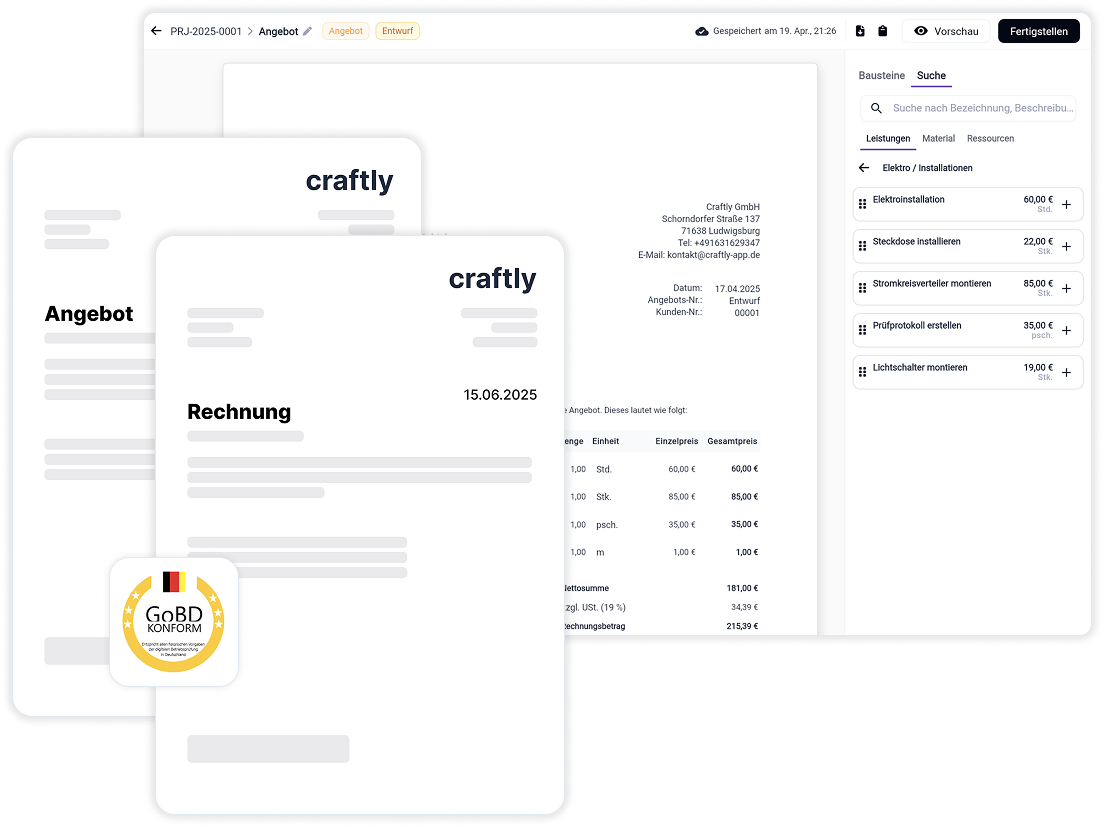 Angebote und Rechnungen